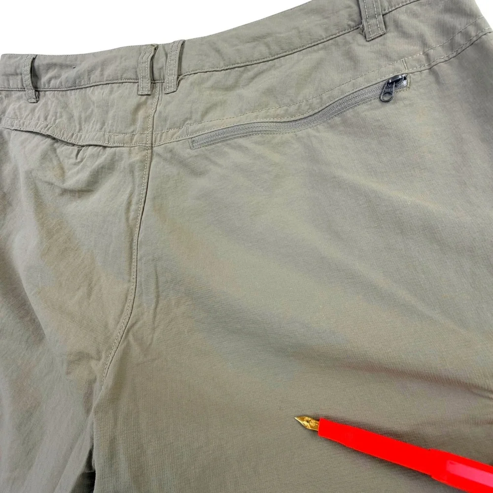 The North Face Cargo Shorts Men 38 Brown Nylon Hiking Outdoor Trail Pockets 9.5